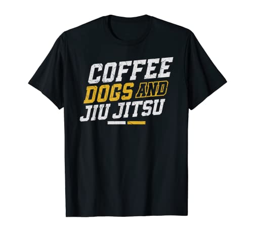 Jiu Jitsu Coffee Dog Coffee Dogs And Jiu-Jitsu T-Shirt