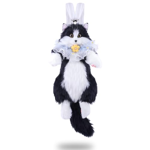 Chongker Stuffed Realistic Cat Plush Backpack - Animal Purse for Kids Cute and Soft Stuffed Animal Backpack with Adjustable Straps