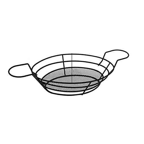 Wire Fry Basket Black Stainless Steel Fried Basket with Two Dipping Saucers Multi-Purpose French Fries Basket Creativity Snack Display Basket French Fry ​Baskets