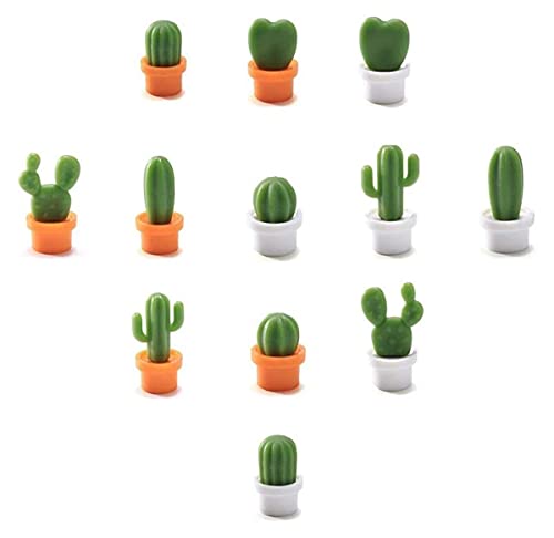 TabEnter Decorative Refrigerator Magnets, Perfect Fridge Magnets for House Office Personal Use (12Pcs Cactus)