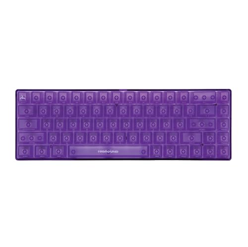Higround Crystal Amethyst Basecamp 65% Mechanical Keyboard, White Flame Switches for Precision, Programable RGB, Translucent, Smooth Typing, Hot-Swappable, Deep Thocc Dual Silicone Dampening