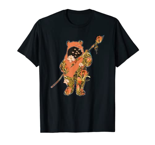 Star Wars Wicket Ewok Endor Floral Garden Reimagined T-Shirt