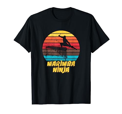 Marimba Ninja | Funny Marching Band Marimba Player T-Shirt
