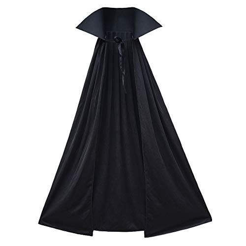 SeasonsTrading 40' Black Cape with Stand-Up Collar - Halloween Costume Accessory
