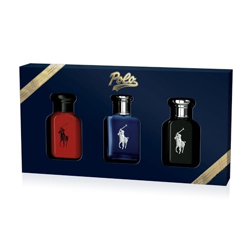 Ralph Lauren - World of Polo Discovery Fragrance Set - Polo Red, Polo Blue, & Polo Black - Eau de Toilette - 3-Piece Gift Set - Travel Size - 1.3 Fl Oz Each