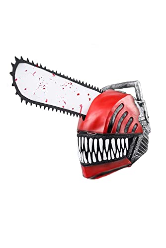Wolancy Latex Chainsaw Mask Helmet Hood Mask Lightweight Denji Mask