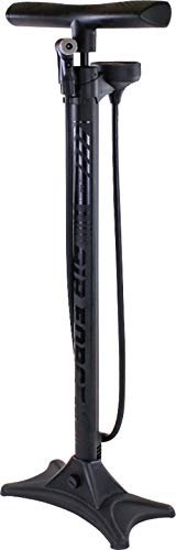 Surfas FP-200 AF-T3 Bicycle Floor Pump, Matte Black, One Size, Air Gauge Included, Presta and Schrader