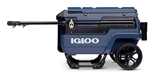 Igloo 70 Qt Premium Trailmate Wheeled Rolling Cooler, Rugged Blue