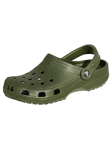 Crocs Unisex-Adult Classic Clogs (Best Sellers), Army Green, 12 Men/14 Women
