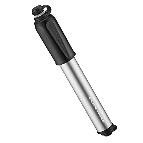 Lezyne Sport Drive HP Bicycle Hand Pump, 120psi, Road, Gravel Bike, Presta and Schrader Valve, High Pressure, Matte Grey, S, 170mm