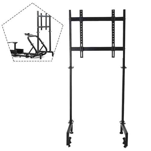 Minneer Monitor Stand Accessories of 50mm Round Tube Racing Simulator Cockpit Fit for Dardoo/Anman/Marada Racing Stand Height Adjustable Display TV Mount Suitable for Gaming Wheel Stand