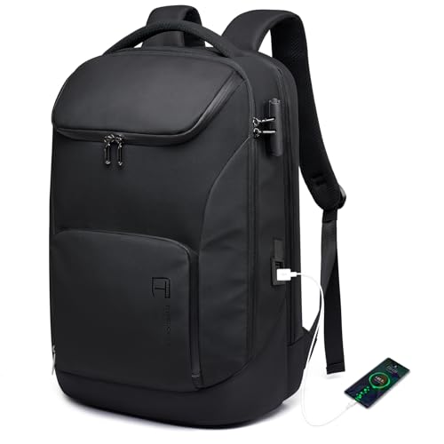 TANGCORLE Anti Theft Backpacks for Men & Women，Business 17.3inch Laptop Backpack,Carry on travel backpacks with USB Charing Port,Water Resistant Casual Daypack work bag