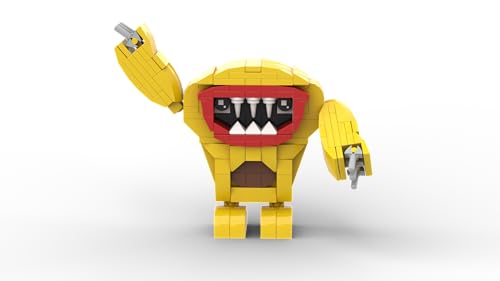 ICEBRICKS Joyville Wooly Bully Building Block Set, Horror-Puzzle Adventure Game Character, 161pcs Bricks Plush Toy Joyville Collectible Model Kits, Christmas Birthday Gifts for Kids Game Fans (Yellow)