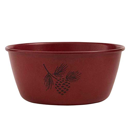 Park Designs Linville Red with Pine Cone Cereal Bowls Set of 4