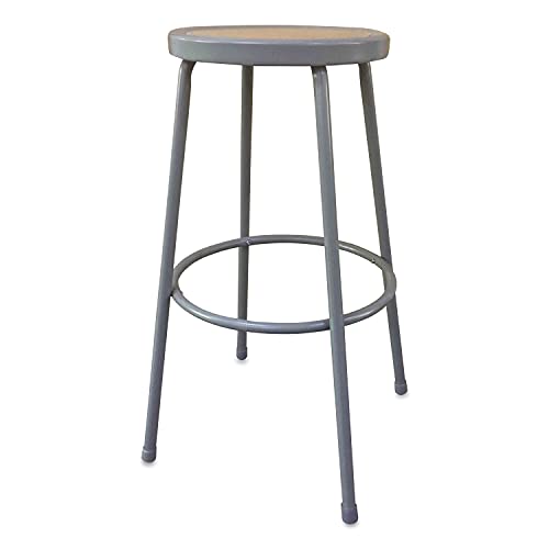 Alera ALEIS6630G 30 in. Seat Height Backless Industrial Metal Shop Stool - Brown