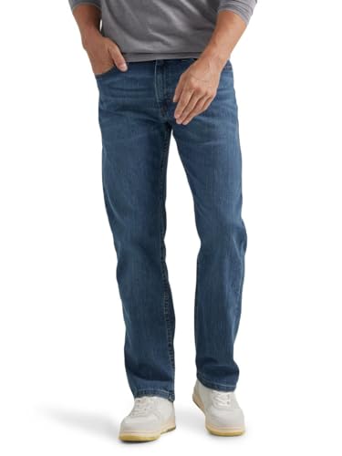 Wrangler Authentics Men's Regular Fit Comfort Flex Waist Jean, Blue Ocean, 36W x 29L