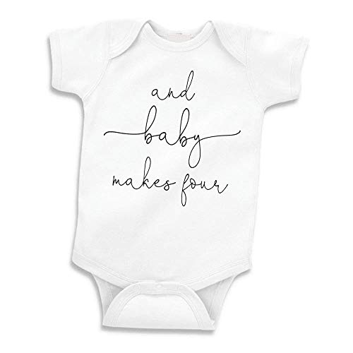 Bump and Beyond Designs Baby-Boys Announcement Gift Leotard for Family of Four White, 0-3 Months