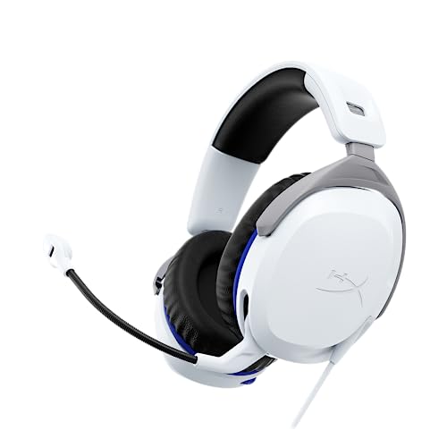 HyperX Cloud Stinger 2 – Gaming Headset for Playstation, Signature Comfort, Adjustable Headband, Wired, White