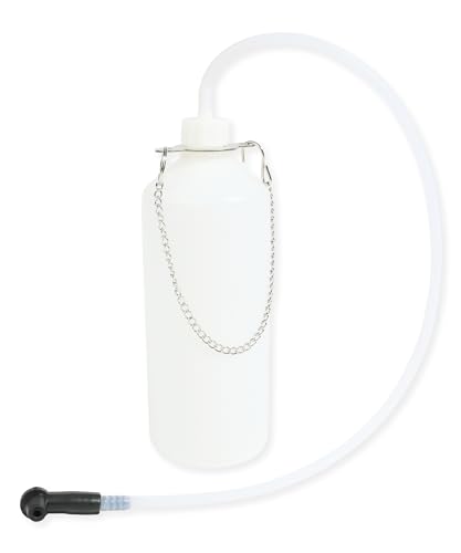 bylikeho 1L Brake Bleeder Bottle,Automotive Brake Bleeding Kit,Car Accessories One Person Brake Fluid Bleeder with 24 inch Tube and Rubber Connector,Use to Collect Brake Fluid,Fits All Brake Systems