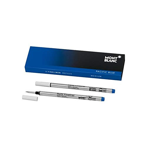 Montblanc Fineliner Refills (M) Royal Blue 124499 / Pen Refills for Fineliner and Rollerball Pens by Montblanc / 2 x Fiber Tip Pen Refill