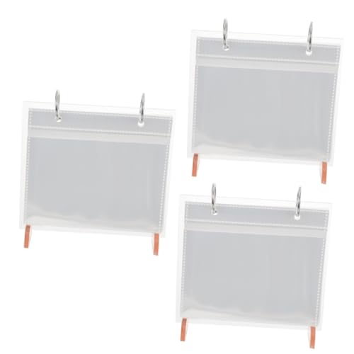 LIFKOME 3pcs Acrylic Photo Album Photo Desk Album Photo Album Display Holder Freestanding Photo Album Scrapbook Album Desk Calendar Photo Albums Clamshell Photo Book Pvc Loose Leaf