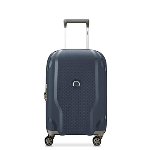 DELSEY Paris Clavel Hardside Expandable Luggage with Spinner Wheels, Blue Jean, Carry-On 19 Inch