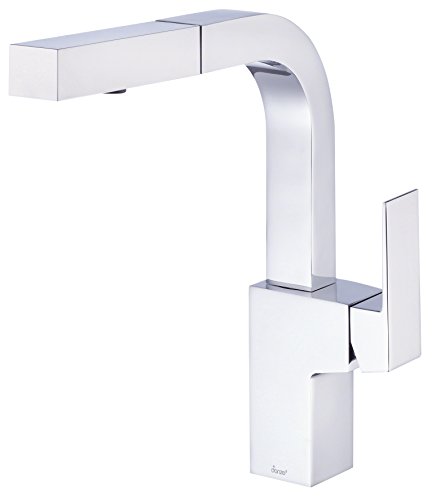 Danze Mid-Town Single Handle Pull-Out Kitchen Faucet with Snapback Retraction, Chrome