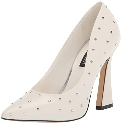 Nine West Women's TENRY Pump, White, 9.5