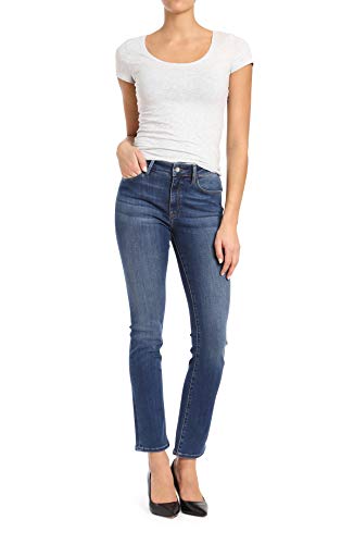 Mavi Kendra Women's Straight Leg Jeans, High Rise Jeans for Women, Indigo Supersoft, Blue Jeans, Sustainable Boyfriend Jeans, 30W x 32L