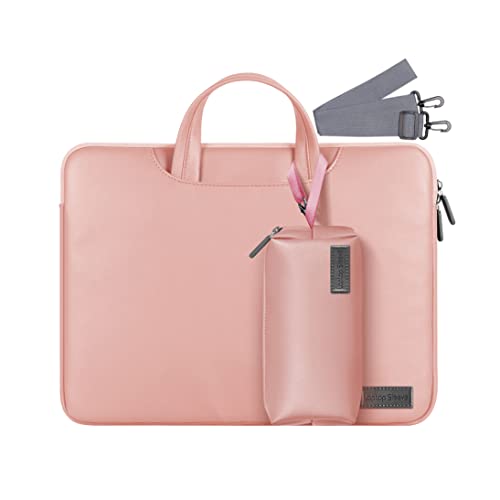 Hyfant Laptop Messenger Shoulder Bag 15.6-16 inch Leather Laptop Sleeve Portable Laptop Handbag for MacBook Air/Pro Dell HP Lenovo Acer ASUS Samsung LG GIGABYTE Chromebook