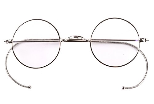 Agstum Retro Small Round Optical Rare Wire Rim Eyeglasses Frame
