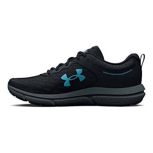 Under Armour Men's Charged Assert 10, (003) Black/Black/Blue Surf, 10, US