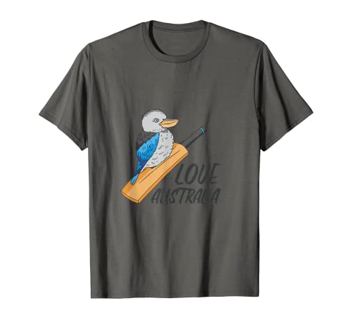 Great Australia Kookaburra Cricket Bat Bird Design T-Shirt