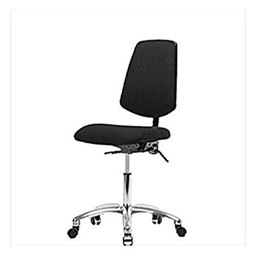 Thomas 1163F13 Fabric Desk Height Chair with Medium Back and Tilt, Chrome Base, Adjustable Arms, Chrome Casters, Navy