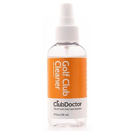 Club Doctor - Club Cleaning Solution - Golf Club Cleaner Spray - Removes Dirt from Grooves - Increase Spin and Improve Ball Flight - Clips onto Bag for Convenience - 4 oz
