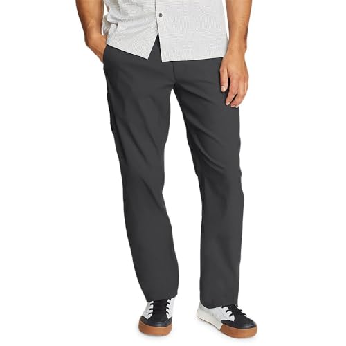 Eddie Bauer Men's Horizon Guide Chino Pants, Carbon, 34W x 32L
