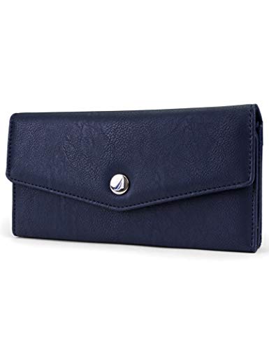 Nautica Money Manager RFID Women’s Wallet Clutch Organizer (Indigo Buff)