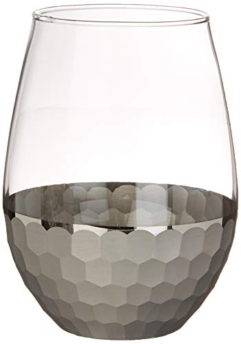 Fitz and Floyd Daphne Stem less Glasses (Set of 4), Platinum