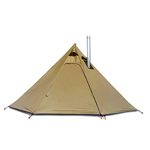 4 Persons 5lb Lightweight Tipi Hot Tents with Stove Jack, 7'3' Standing Room, Teepee Tent for Hunting Family Team Backpacking Camping Hiking (Olive Drab)