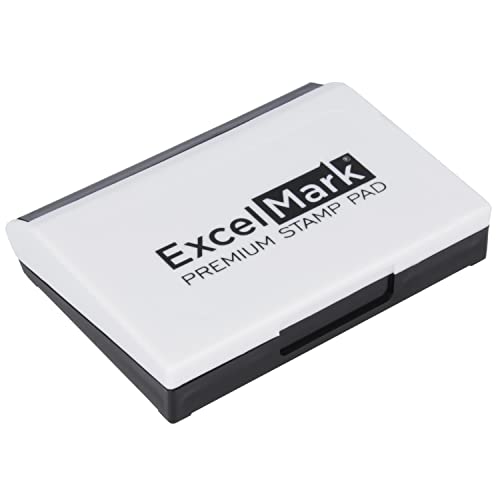 ExcelMark Ink Pad for Rubber Stamps 2-1/8' by 3-1/4' - Black