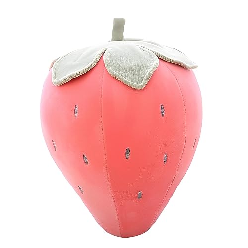 Cute Fruit Kids Pillow Stuffed Strawberry Plush Pillows Super Soft Girls Pillows Cushion Seat for Kids Toys (Pink,7.8'/20cm)