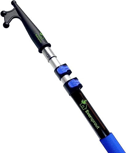 EVERSPROUT 5-to-12 Foot Telescoping Boat Hook | Floats, Scratch-Resistant, Sturdy Design | Durable & Lightweight, 3-Stage Anodized Aluminum Pole | Threaded End for Boat Accessories (12 Feet)