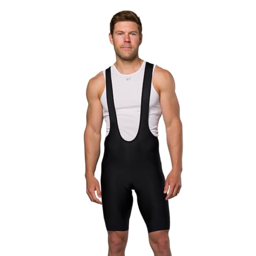 PEARL IZUMI Men's 10.5' Attack Cycling Bib Shorts, Breathable with Reflective Fabric, Black, Large