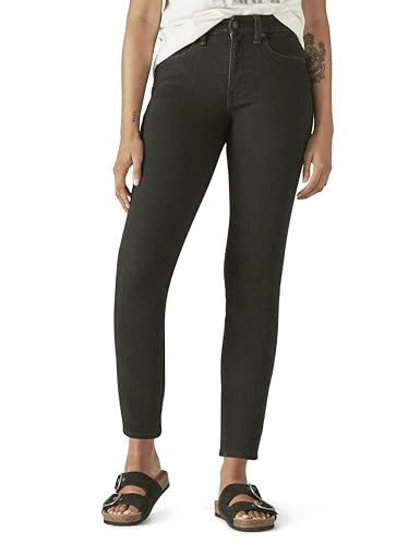 Lucky Brand womens High Rise Curvy Skinny Jeans, Weathered Black, 32W x 27L US
