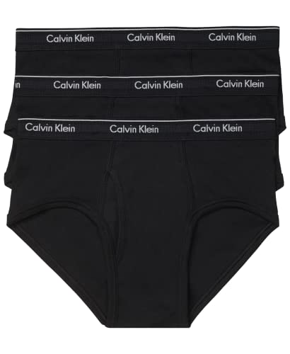 Calvin Klein Men's Cotton Classics 3-Pack Brief, 3 Black, Large