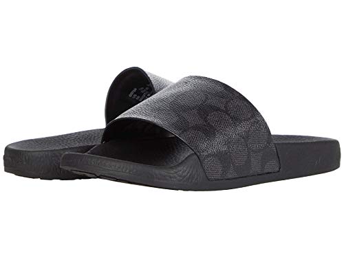 COACH Women's Udele Slide Charcoal/Black Mixed Material 10 M