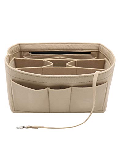 LEXSION Felt Insert Bag Organizer Bag In Bag For Handbag Purse Organizer Fits Speedy Neverful 8010 Beige M