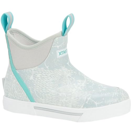 Xtratuf Women's Wheelhouse 6 Inch Ankle Deck Boot, Blue Coho, Size 8