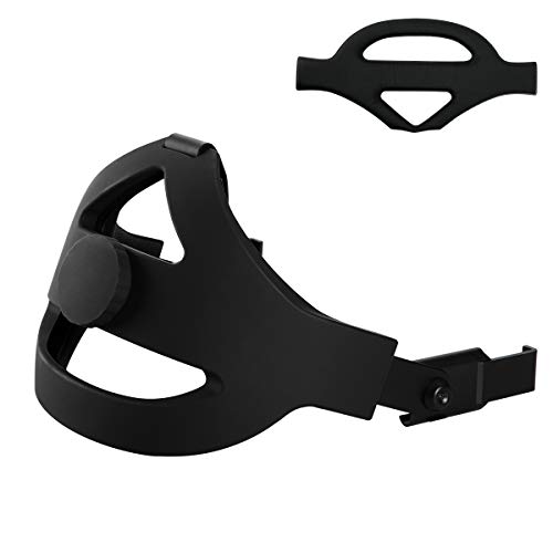 Ermorgen VR Mechanical Headband Compatiable for Quest, Adjustable Clockwork Knob Design Non-Slip Head Strap with a Head Cushion, Virtual Reality Headset Replaceable Accessories