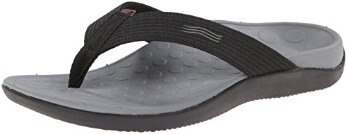 Vionic Unisex Wave Toe Post Sandal, 8 B(M) US Women / 7 D(M) US Men, (Black)